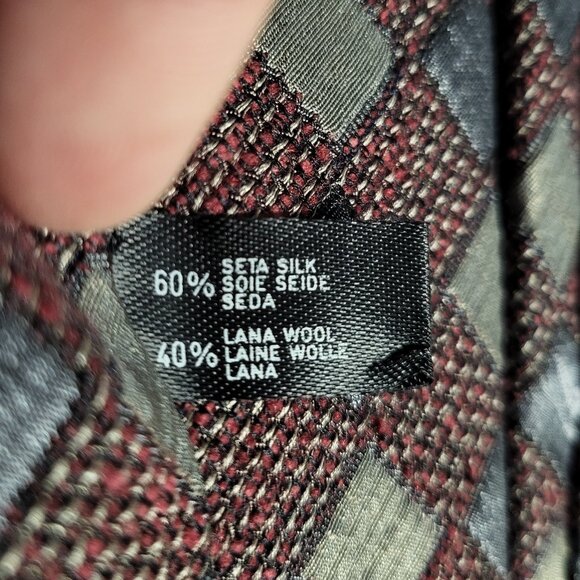 VINTAGE TINO COSMA SILK/WOOL BLEND TIE - Picture 4 of 5